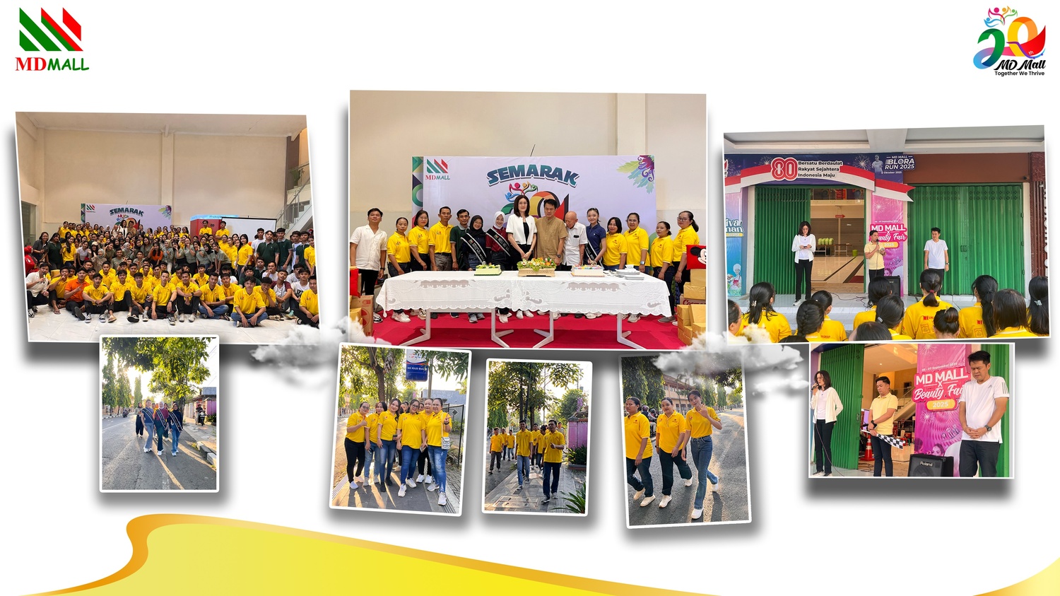 Semarak 20 Tahun MD Mall: Jalan Sehat Internal Penuh Kebersamaan